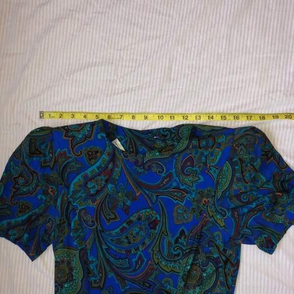 Vintage paisley belted dress - Picture 7 of 8